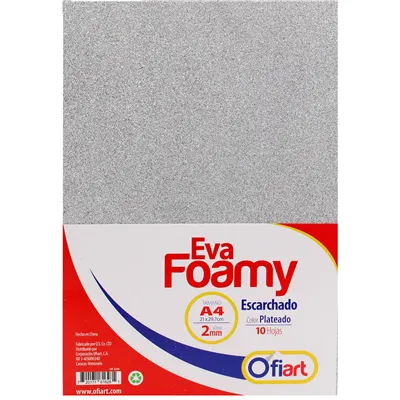Foamy Escarchado Plateado