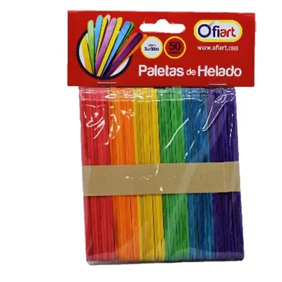 Paletas de helados colores surtidos