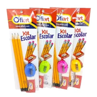 Kit Escolar (sacapuntas, lápices, borra nata)