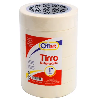 Tirro blanco 1" x 30 mt