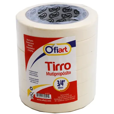 Tirro blanco 3/4"x 30 mt